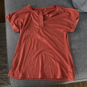 Women’s Red Button-Up Shirt